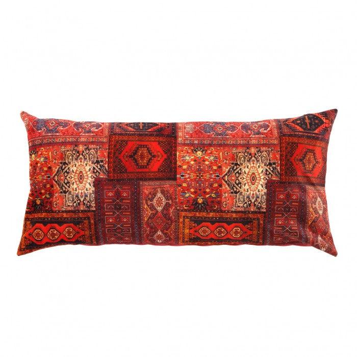 Canvello Traditional Design Velvet Pillow - 15" X 30"