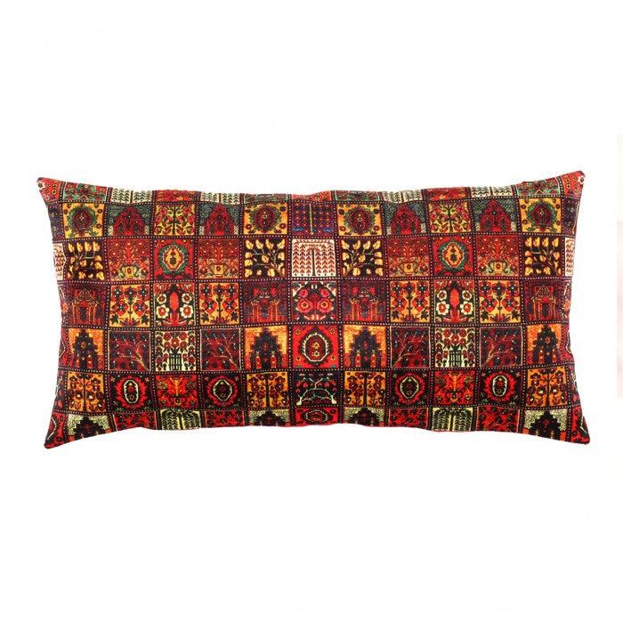 Canvello Traditional Design Velvet Pillow - 15" X 30'"