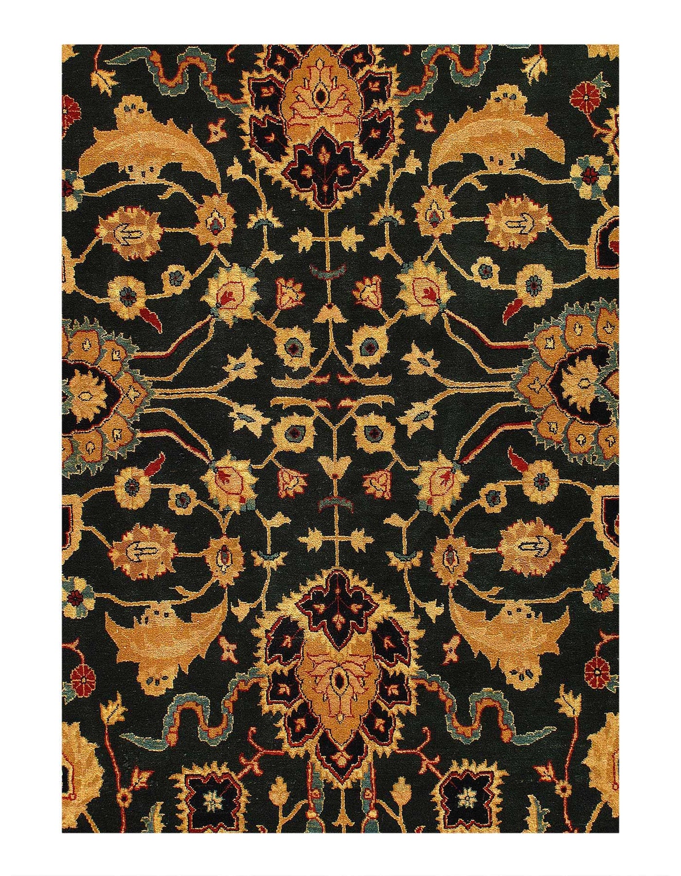 Canvello Traditional Fine Hand Knotted Agra rug - 8' X 10'9''