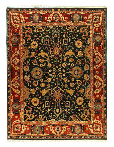 Canvello Traditional Fine Hand Knotted Agra rug - 8' X 10'9'' - Canvello