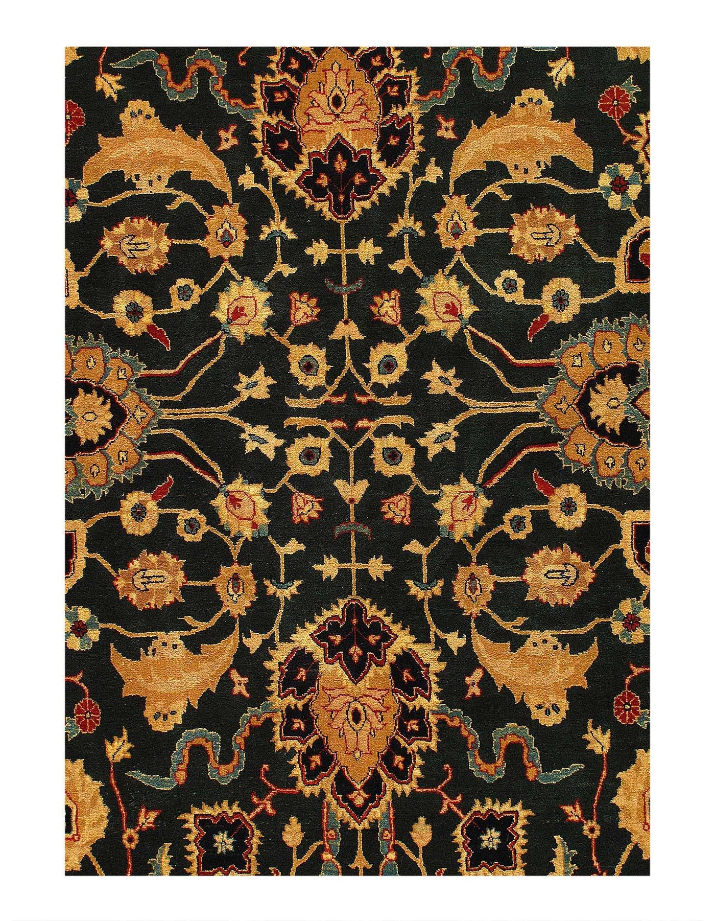 Canvello Traditional Fine Hand Knotted Agra rug - 8' X 10'9'' - Canvello