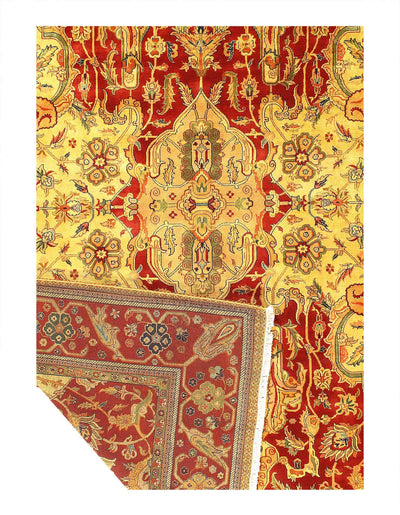 Canvello Traditional Fine hand Knotted Agra Rug - 8' X 11'8''