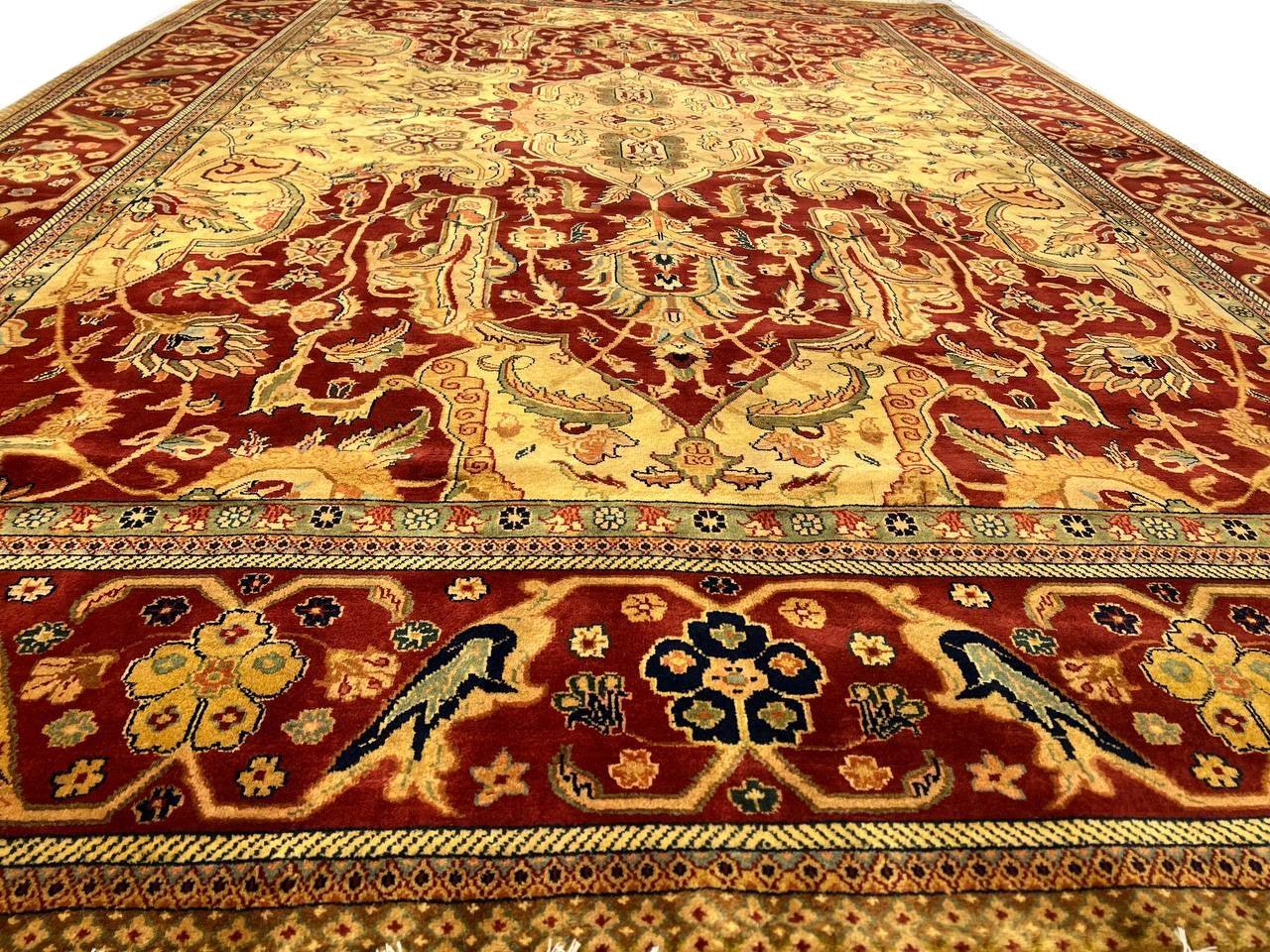 Canvello Traditional Fine hand Knotted Agra Rug - 8' X 11'8'' - Canvello