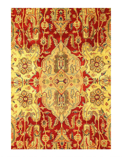 Canvello Traditional Fine hand Knotted Agra Rug - 8' X 11'8'' - Canvello