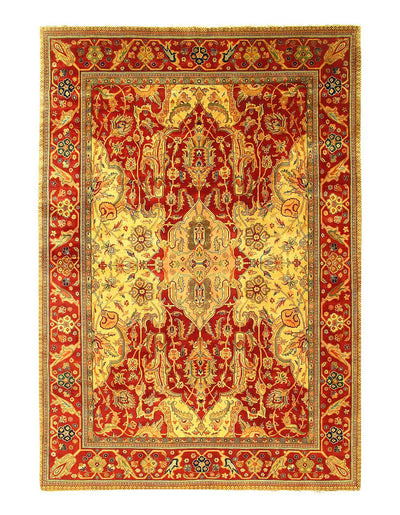 Canvello Traditional Fine hand Knotted Agra Rug - 8' X 11'8'' - Canvello