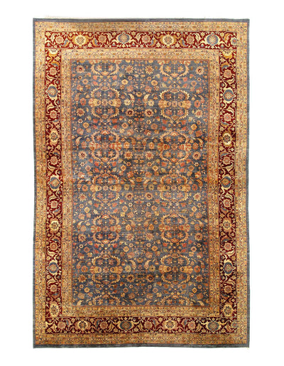 Canvello Traditional Fine Hand Knotted Oversized Agra Rug - 12' X 18'2''