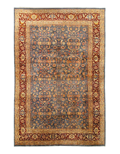 Canvello Traditional Fine Hand Knotted Oversized Agra Rug - 12' X 18'2'' - Canvello