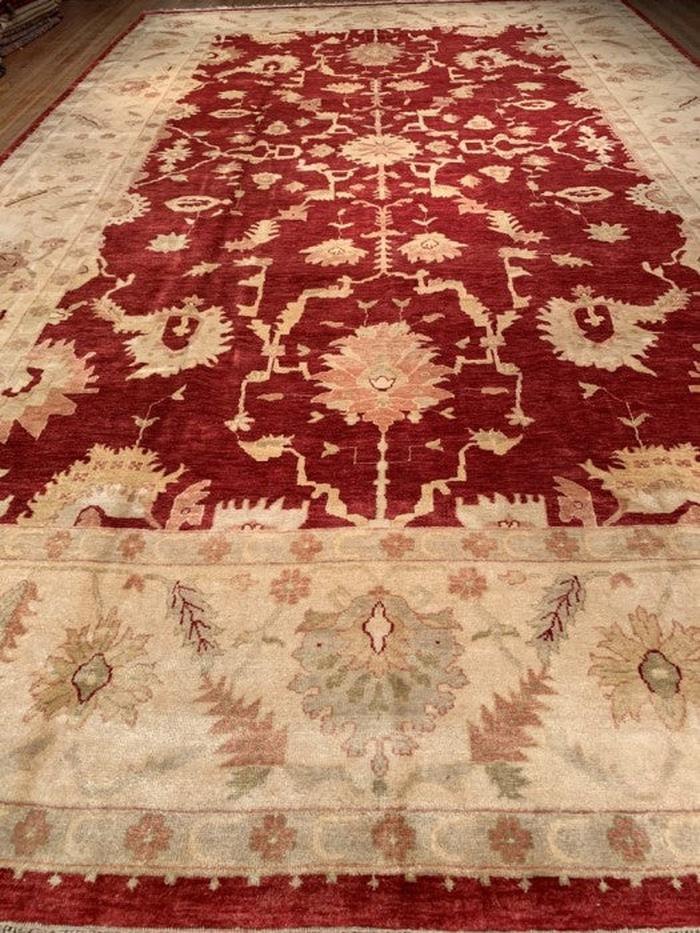 Canvello Traditional Oushak Design Hand - knotted Rug - 11'10" x 19'9" - Canvello