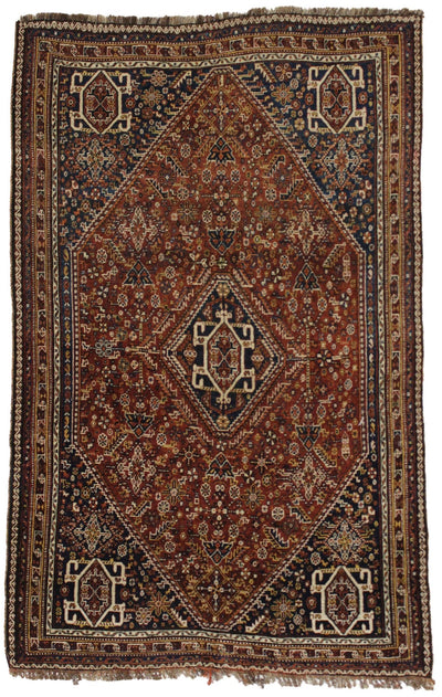 Canvello Traditional Silkroad Shiraz Brown Red Rug - 5'0'' X 8'0'' - Canvello