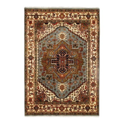 Traditional Super Fine Serapi Hand-Knotted Rug - 6' x 8'7"