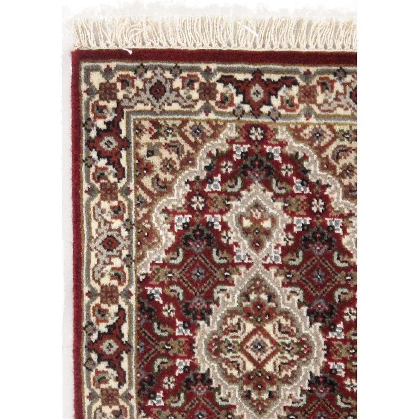 Traditional Tabriz Design Hand-Knotted Rug - 1'4" X 2'