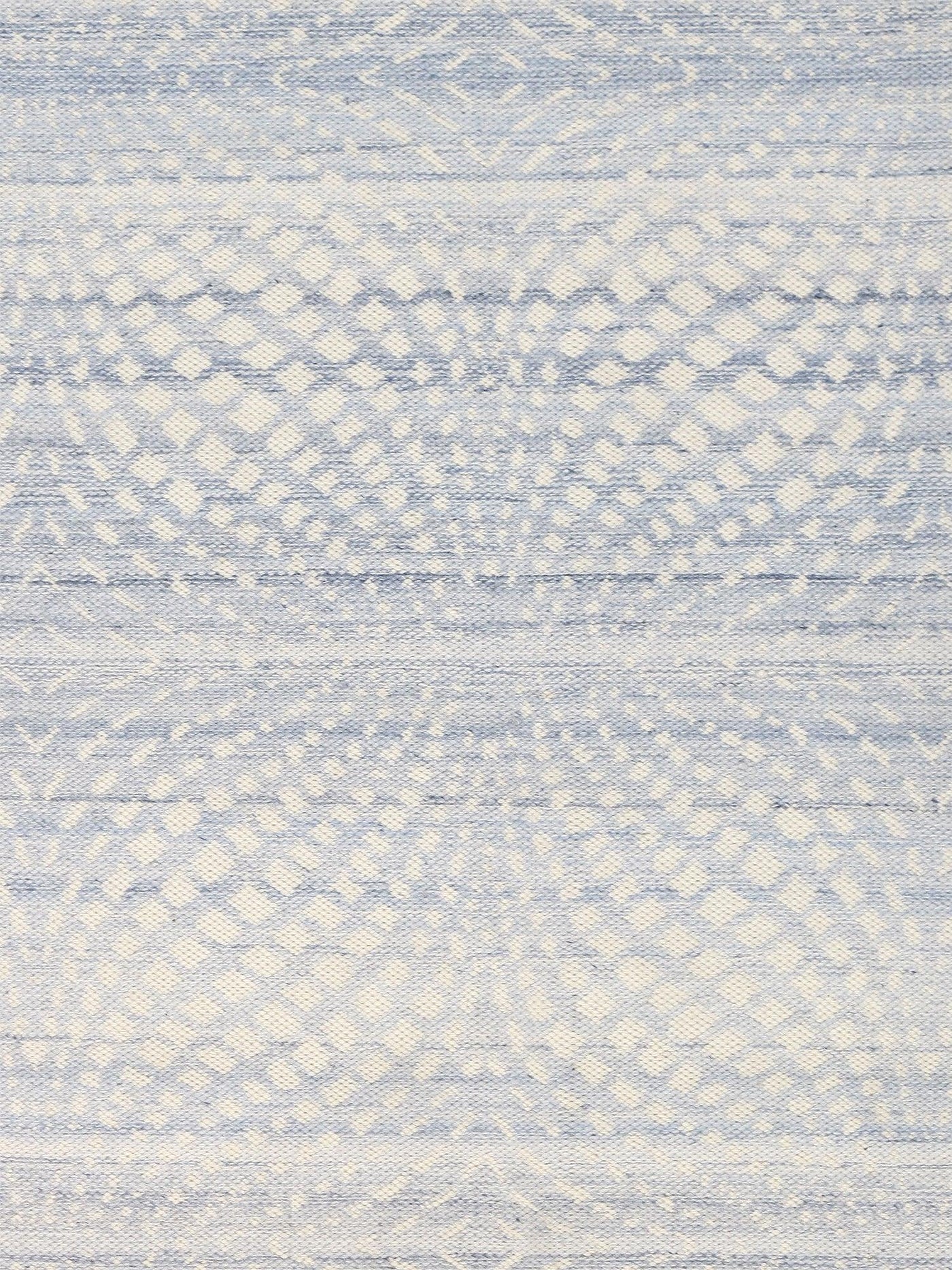 Canvello Transitional Collection Flat Weave Polyester L. Blue Area Rug - 5' x 7'6"