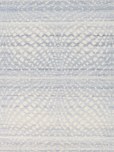 Canvello Transitional Collection Flat Weave Polyester L. Blue Area Rug - 5' x 7'6" - Canvello