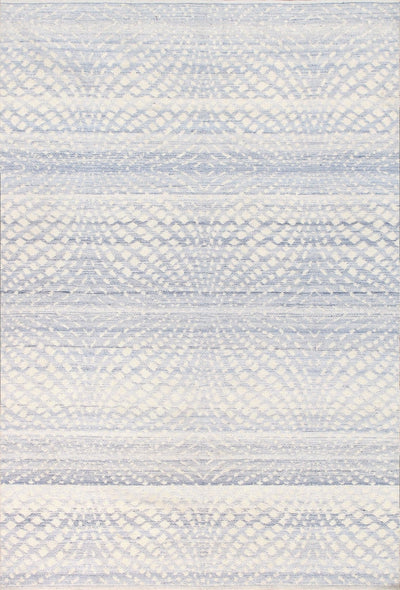 Canvello Transitional Collection Flat Weave Polyester L. Blue Area Rug - 5' x 7'6" - Canvello