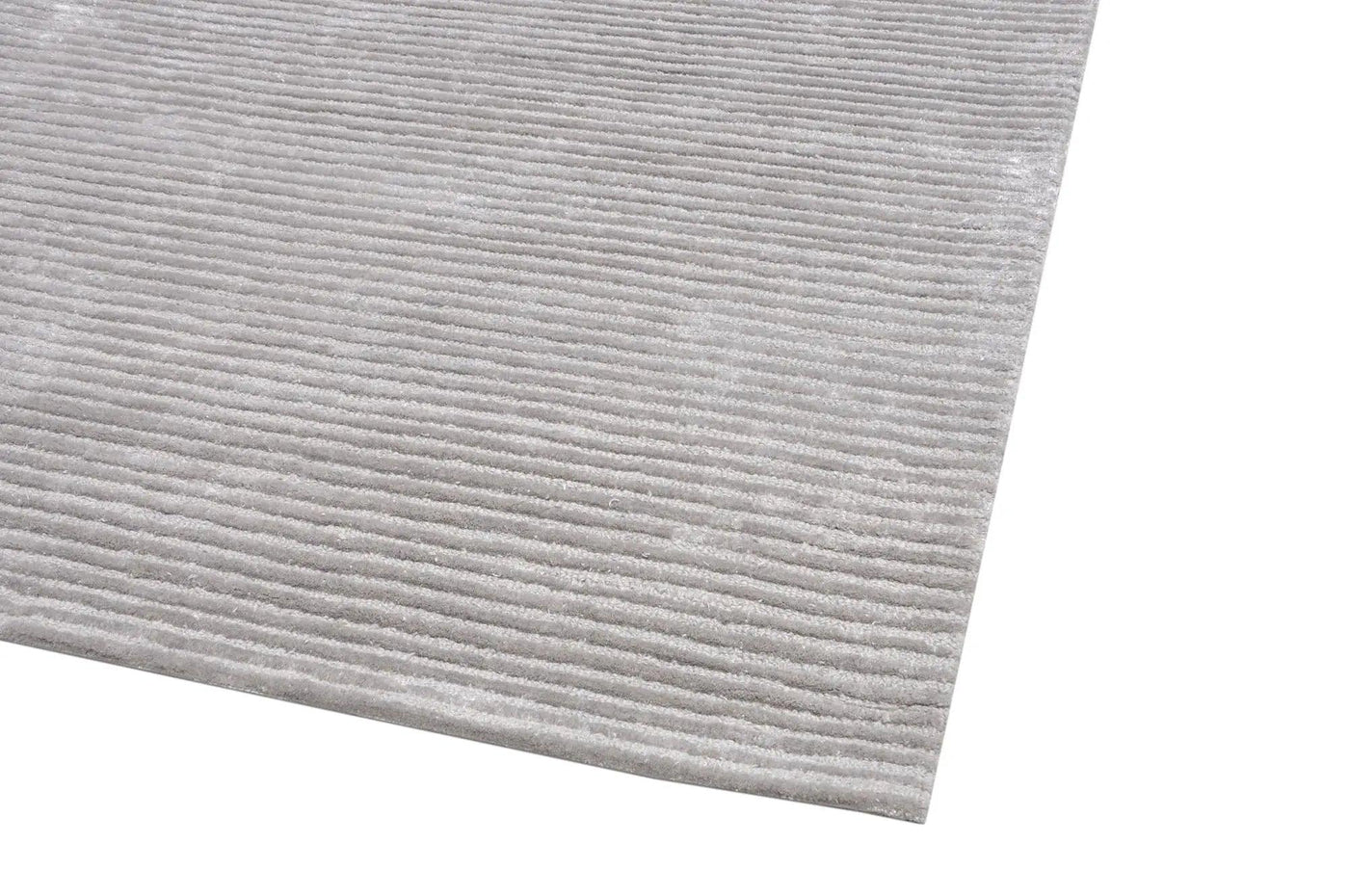Canvello Transitional Collection Hand-Tufted Silver/Grey Bsilk & Wool Area Rug- 8'9" X 11'9"