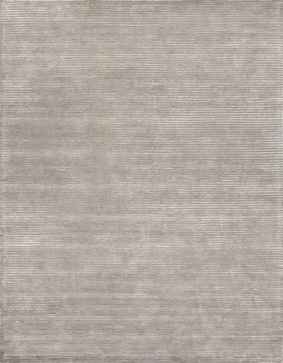 Canvello Transitional Collection Hand - Tufted Silver/Grey Bsilk & Wool Area Rug - 8'9" X 11'9" - Canvello