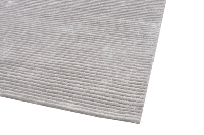 Canvello Transitional Collection Hand - Tufted Silver/Grey Bsilk & Wool Area Rug - 8'9" X 11'9" - Canvello