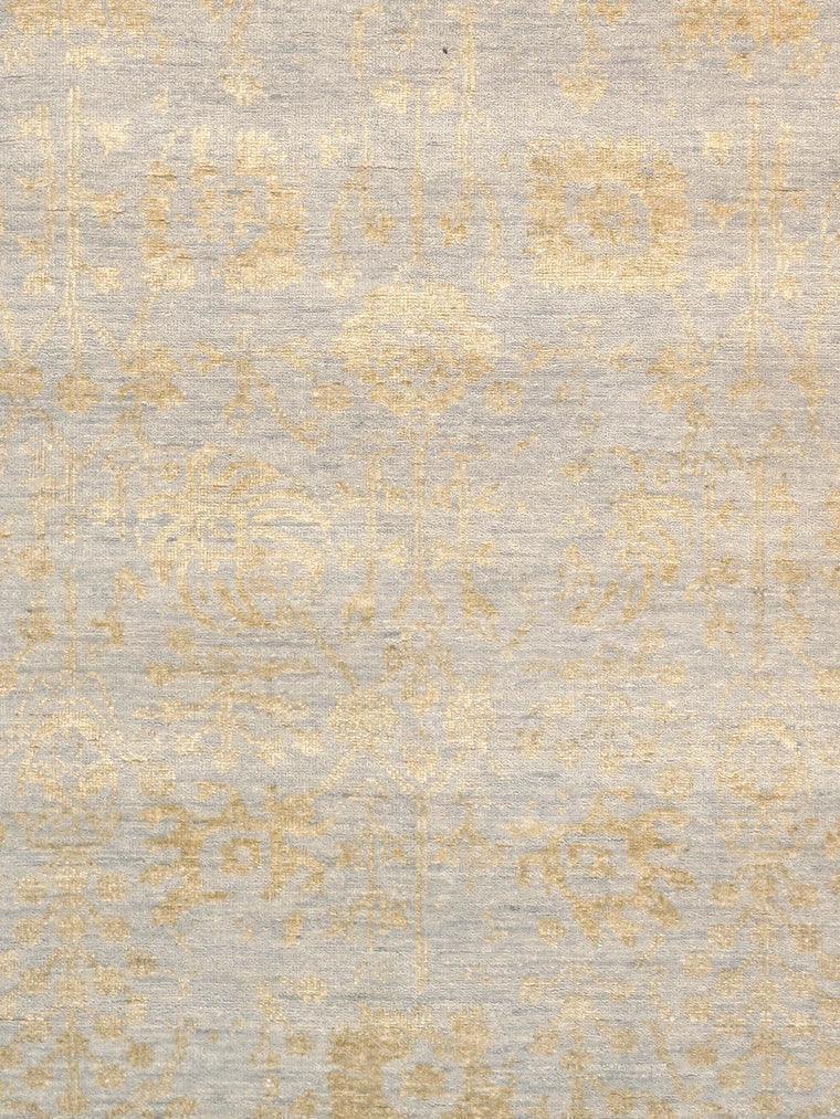 Canvello Transitional Hand Knotted Bsilk & Wool Area Rug - 4' X 5'9"