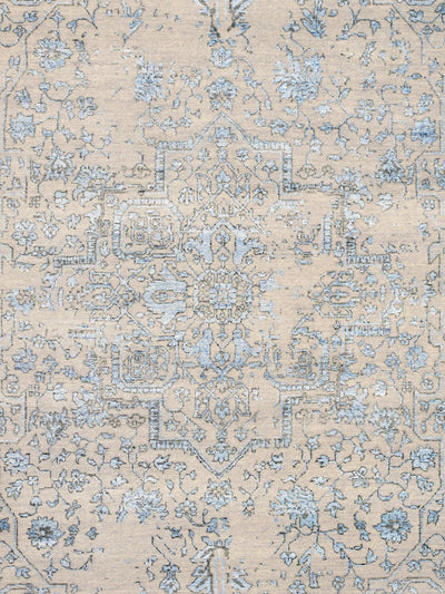 Canvello Transitional Hand Knotted Bsilk & Wool Area Rug - 5'9" X 9'