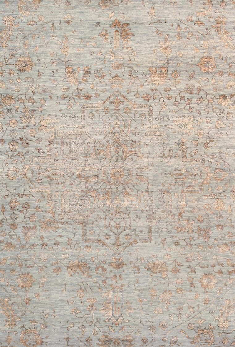 Canvello Transitional Hand Knotted Bsilk & Wool Area Rug - 7'9" X 10'