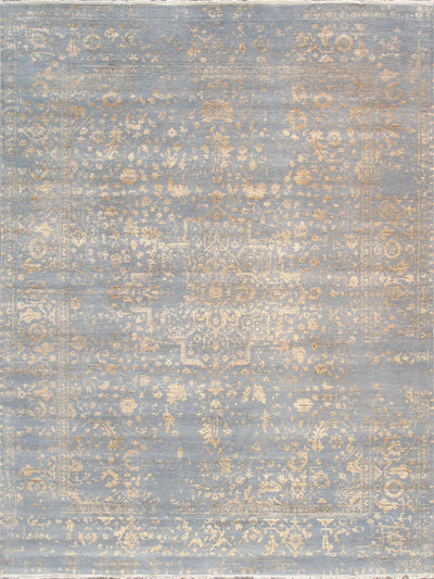 Canvello Transitional Hand Knotted Bsilk & Wool Area Rug - 8'11" X 11'9"