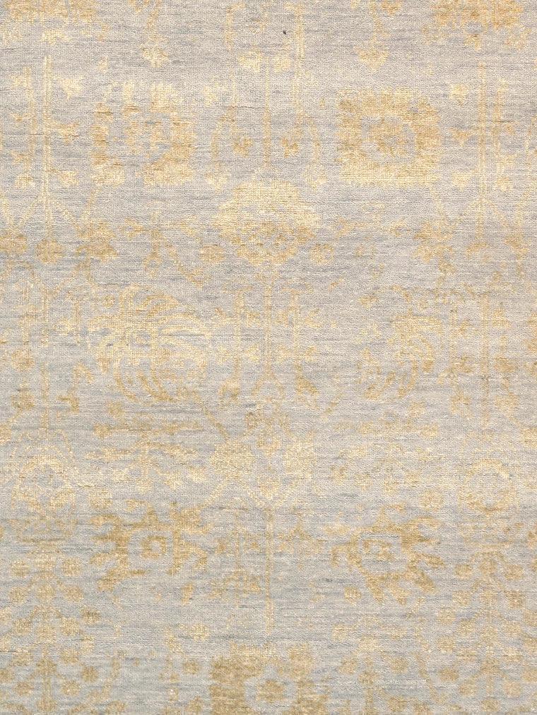 Canvello Transitional Hand Knotted Bsilk & Wool Area Rug - 4' X 5'9" - Canvello