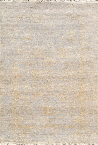 Canvello Transitional Hand Knotted Bsilk & Wool Area Rug - 4' X 5'9" - Canvello