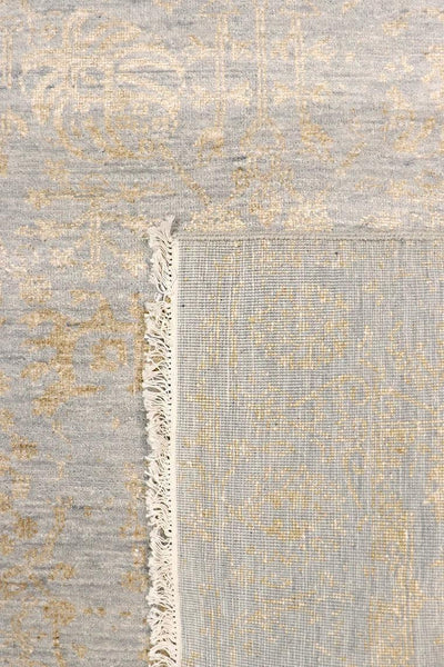 Canvello Transitional Hand Knotted Bsilk & Wool Area Rug - 4' X 5'9" - Canvello