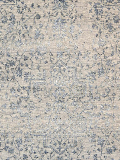 Canvello Transitional Hand Knotted Bsilk & Wool Area Rug - 4' X 6'2" - Canvello