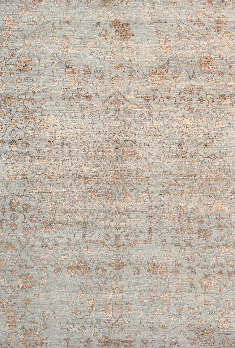 Canvello Transitional Hand Knotted Bsilk & Wool Area Rug - 7'9" X 10' - Canvello