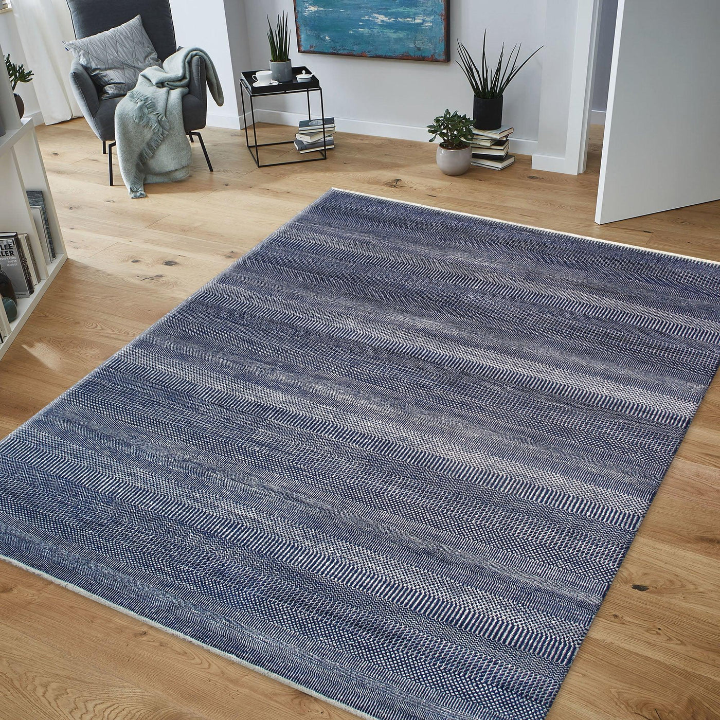 Canvello Transitional Hand - Knotted Bsilk & Wool Area Rug - 8'1" X 9'11" - Canvello