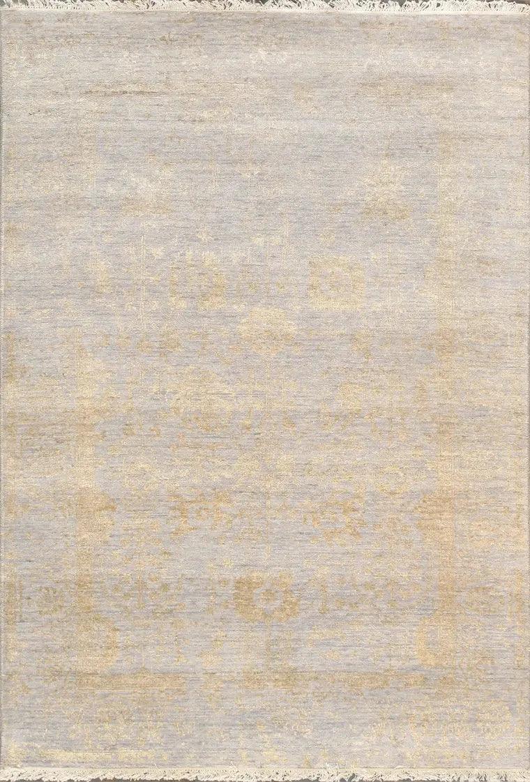 Canvello Transitional Hand Knotted Bsilk & Wool Area Rug - 9' X 11'10" - Canvello