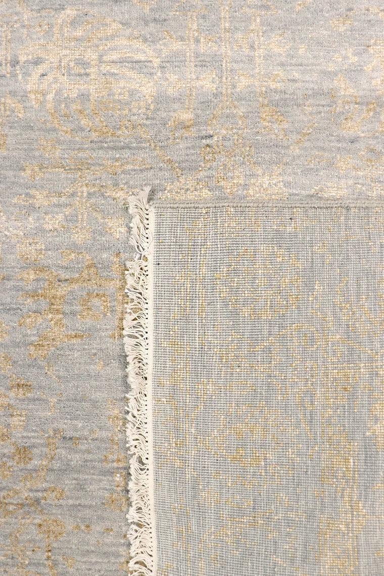 Canvello Transitional Hand Knotted Bsilk & Wool Area Rug - 9' X 11'10" - Canvello