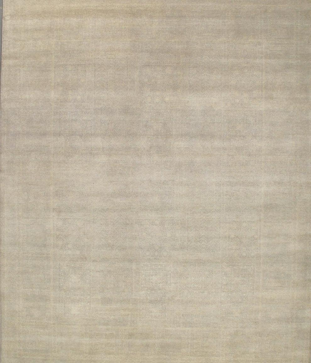 Canvello Transitional Hand-Knotted Lamb's Wool Area Rug- 8'1" X 10'1"