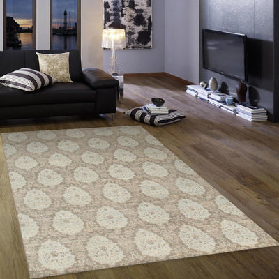 Canvello Transitional Hand-Knotted Lamb's Wool Area Rug- 8' X 9'11"