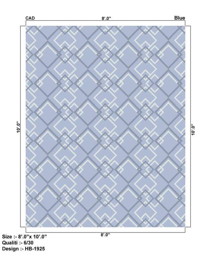 Canvello Transitional Hand-Knotted Lamb's Wool Area Rug- 2' X 3'