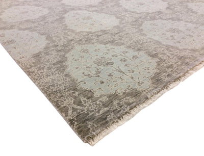 Canvello Transitional Hand - Knotted Lamb's Wool Area Rug - 8' X 9'11" - Canvello