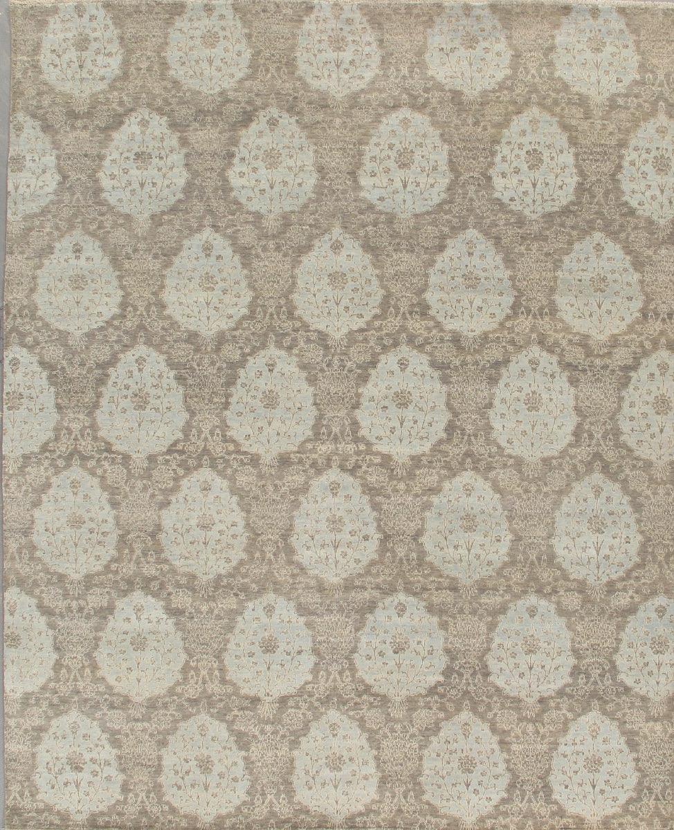 Canvello Transitional Hand - Knotted Lamb's Wool Area Rug - 8' X 9'11" - Canvello