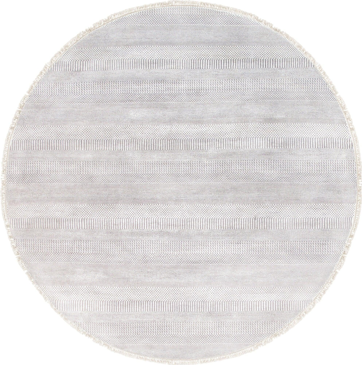 Canvello Transitional Hand - Knotted Lamb's Wool Beige Area Rug - 7'11" X 7'11" - Canvello