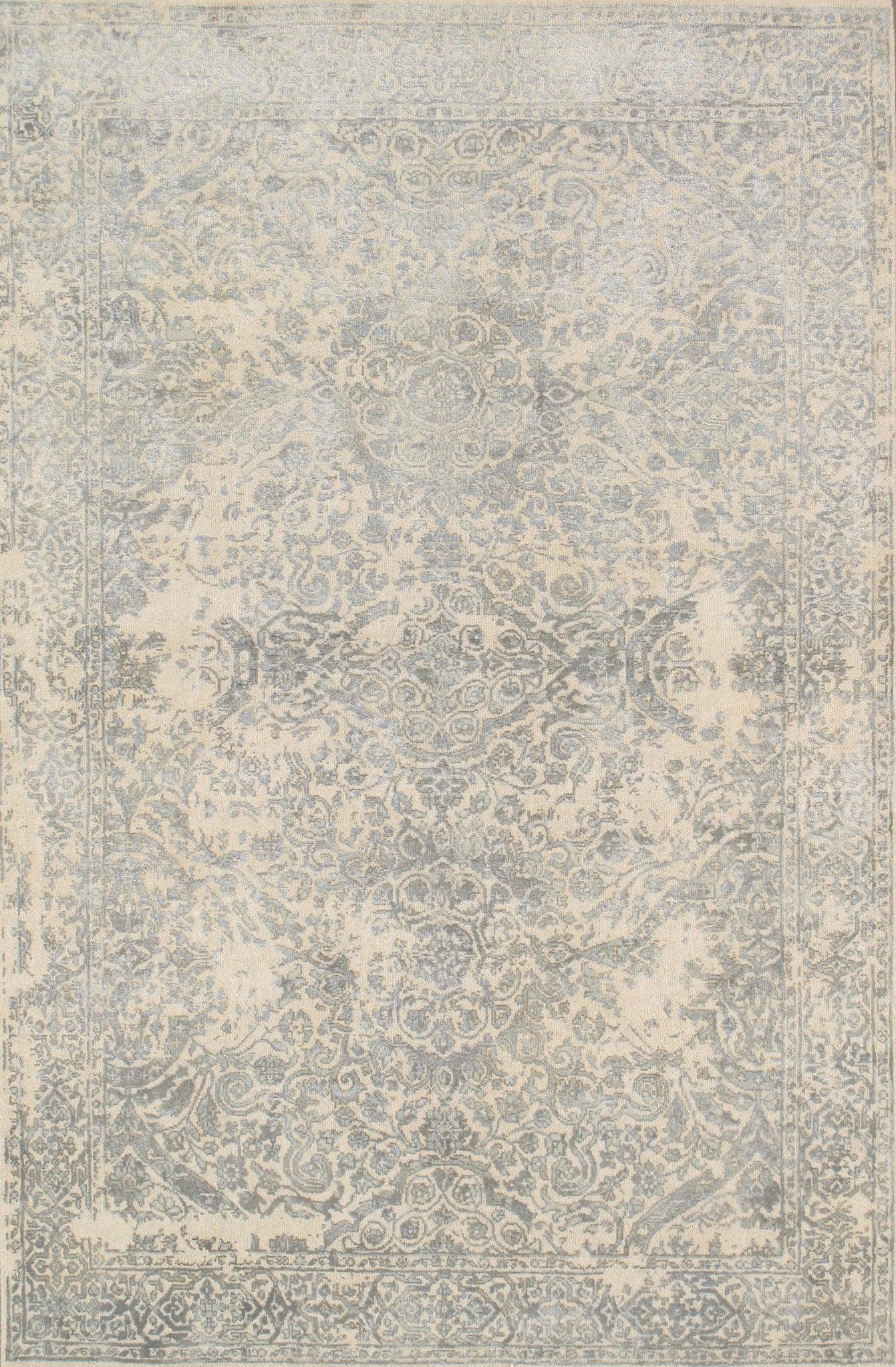 Canvello Transitional Hand-Knotted Silk & Wool Area Rug- 4' X 6'1"