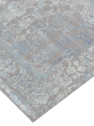 Canvello Transitional Hand-Knotted Silk & Wool Area Rug- 8'1" X 10'