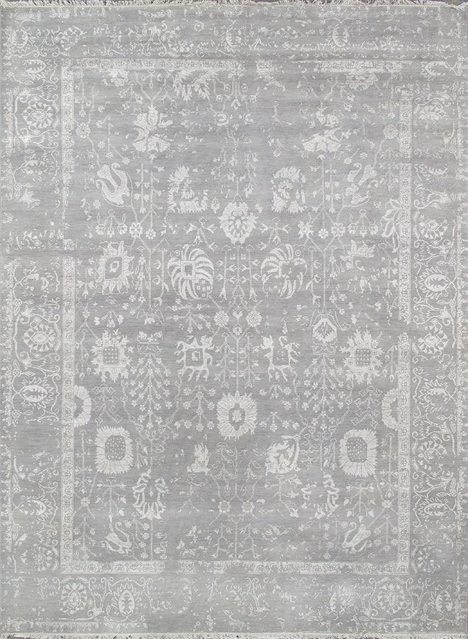 Canvello Transitional Hand-Knotted Silk & Wool Area Rug- 8' X 10'2"