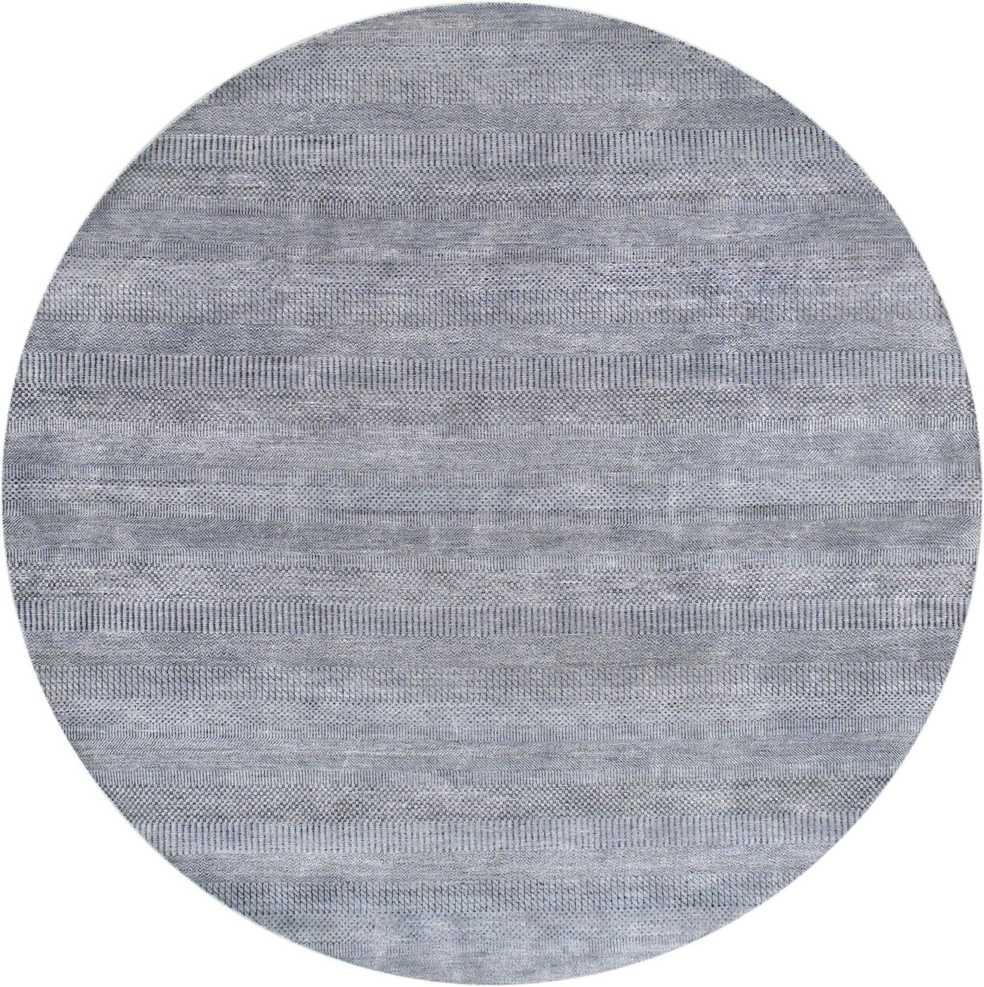 Canvello Transitional Hand-Knotted Silk and wool Round Rug- 8'2" X 8'2"