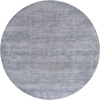 Canvello Transitional Hand-Knotted Silk and wool Round Rug- 8'2" X 8'2"