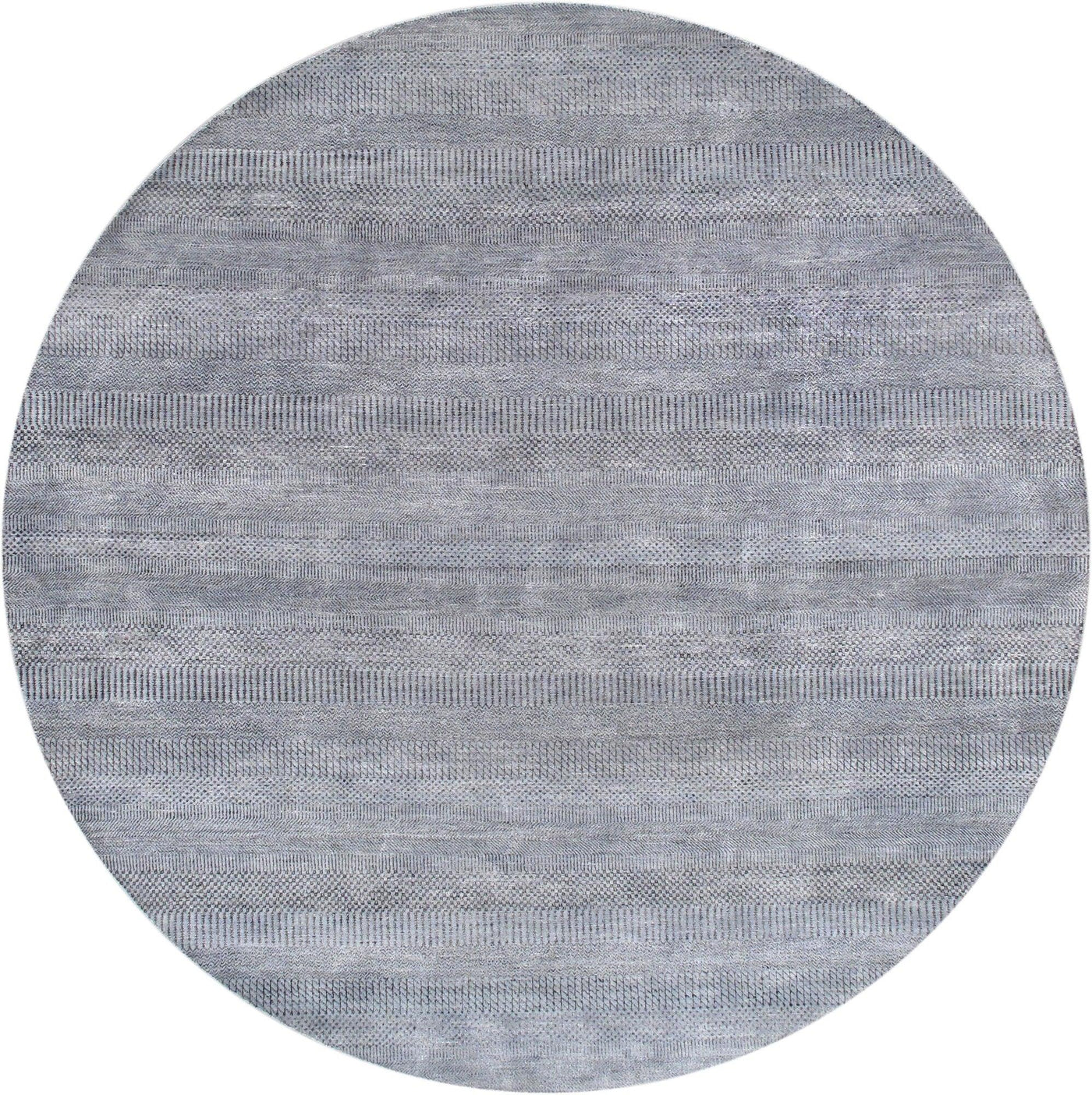 Canvello Transitional Hand - Knotted Silk and wool Round Rug - 8'2" X 8'2" - Canvello