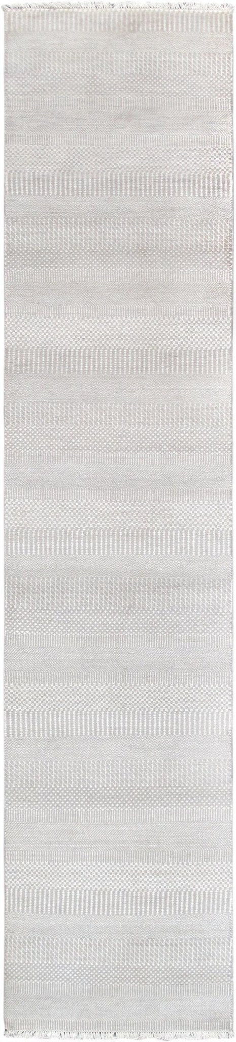 Canvello Transitional Hand - Knotted Silk and Wool Runner - 2'6" X 11'6" - Canvello