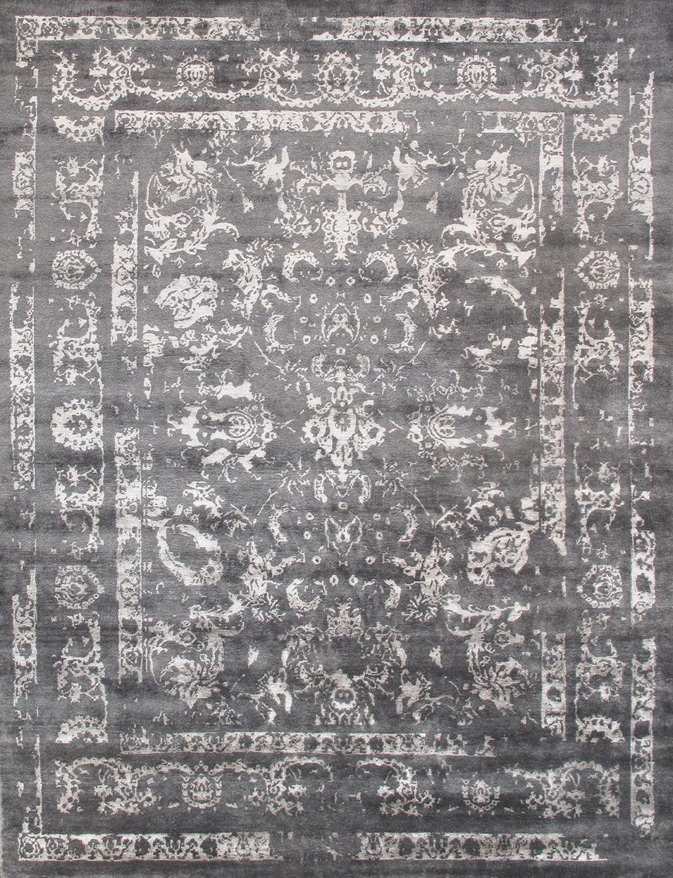 Canvello Transitional Hand - Knotted Silk Area Rug - 9'2" X 11'11" - Canvello