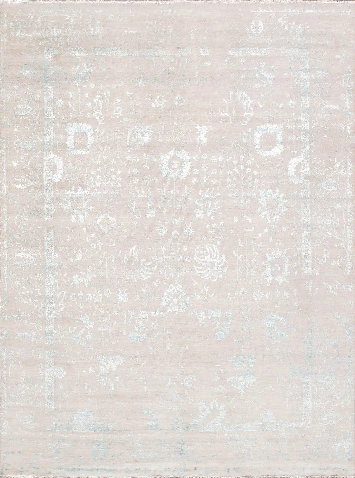 Canvello Transitional Hand-Knotted Silk & Wool Area Rug-10' X 13'5"