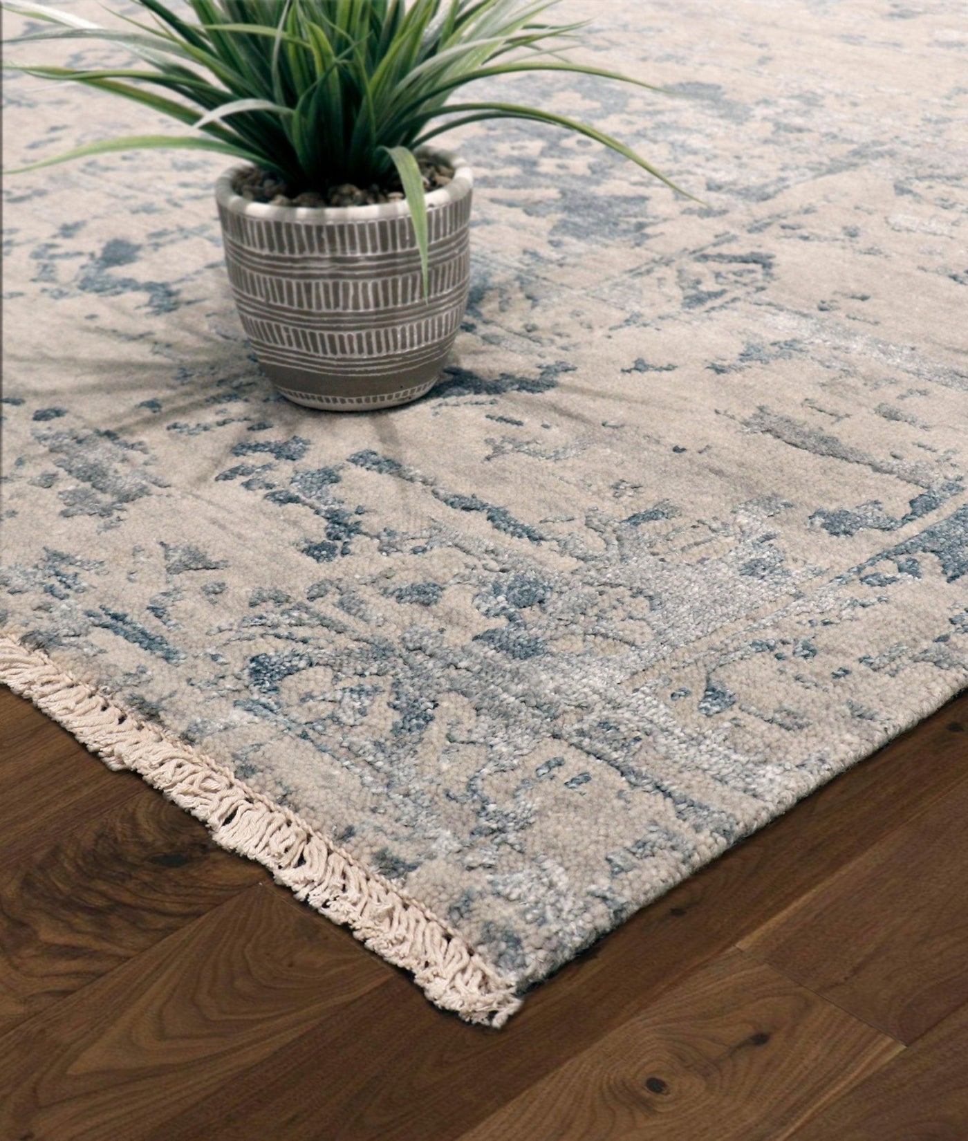 Canvello Transitional Hand - Knotted Silk & Wool Area Rug - 7'11" X 9'10" - Canvello