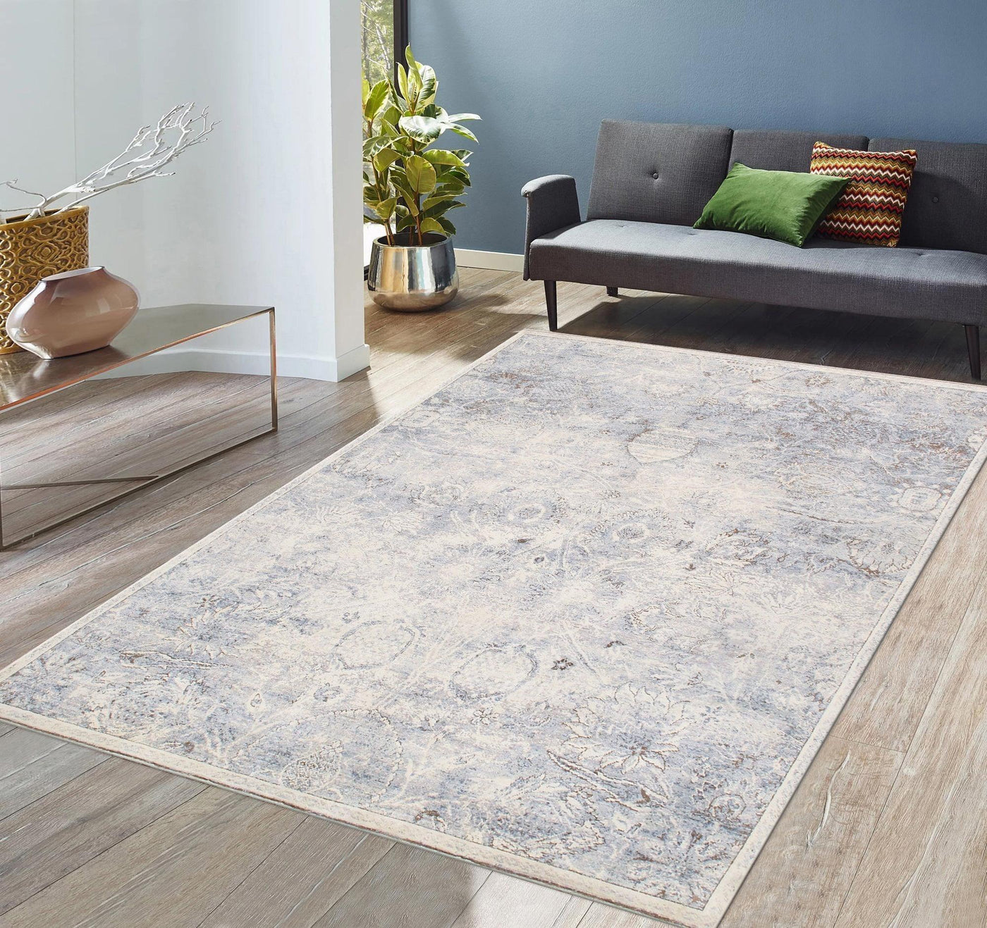 Canvello Transitional Hand - Knotted Silk & Wool Area Rug - 7'11" X 9'10" - Canvello